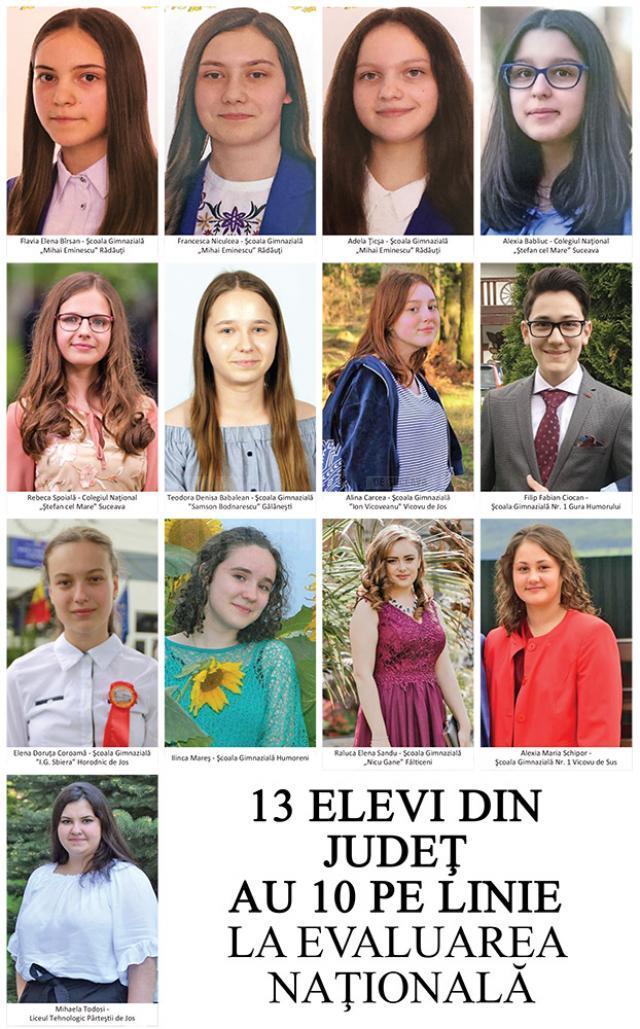 13 elevi din judeţ au 10 pe linie la evaluarea naţională. Doar doi dintre ei sunt din municipiul Suceava