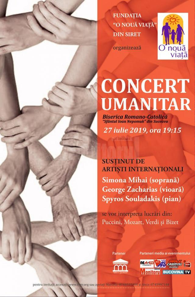 Concert umanitar organizat de Fundaţia „O Nouă Viaţă” din Siret, la Biserica Romano-Catolică din municipiul Suceava