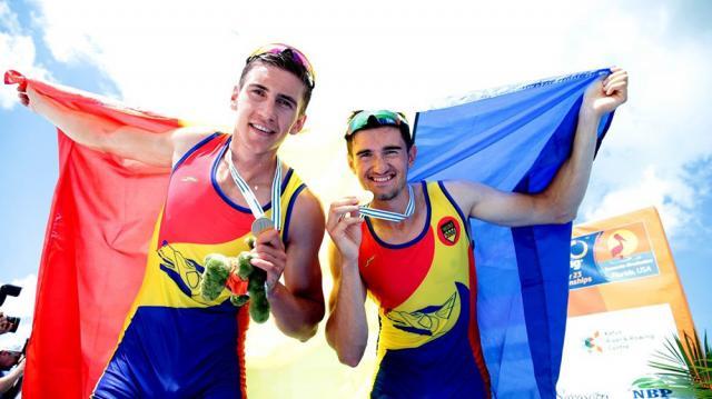 Florin Lehaci și Alexandru Ciobâcă (CSM Suceava) au câştigat aurul mondial la tineret în proba de dublu rame