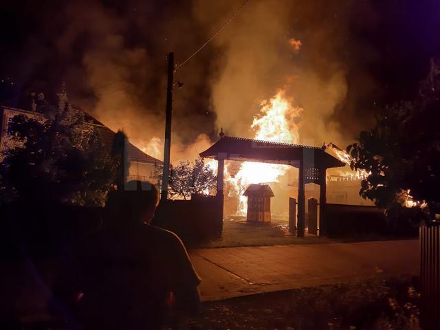 Incendiul izbucnit la Horodnic de Jos