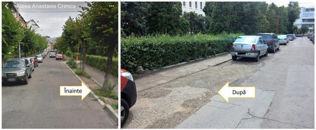 Dan Ioan Cușnir arată că lângă Tribunalul Suceava au fost distruse spaţiile verzi pentru amenajarea unor parcări