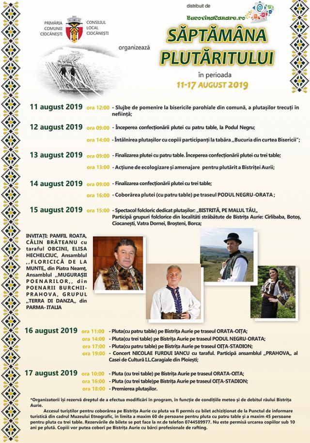 Săptămâna Plutăritului şi Festivalul Naţional al Păstrăvului, la Ciocăneşti