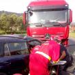 Autoturismul in care se aflau cei doi soti din Horodnic a intrat in plin in vehiculul greu de pe contrasens