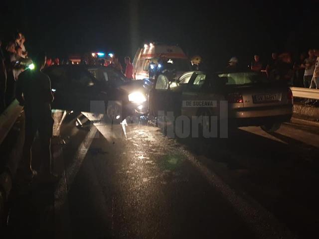 Accident provocat de un tânăr care a depăşit neregulamentar