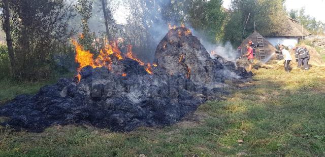 In incendiul din comuna Draguseni au ars furaje de peste 2.000 de lei