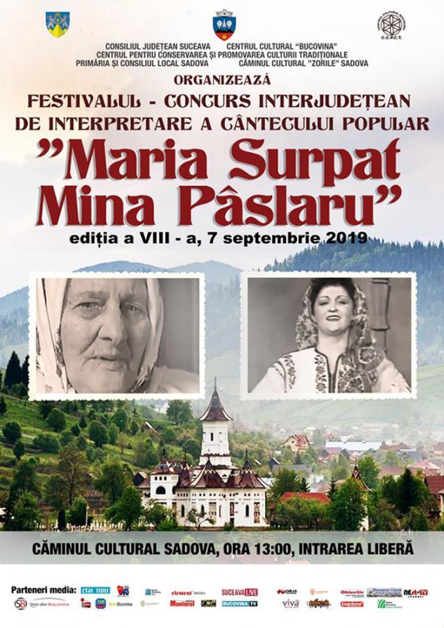 Festivalul-concurs interjudeţean de interpretare a cântecului popular „Maria Surpat – Mina Pâslaru”, ediţia a VIII-a, la Sadova