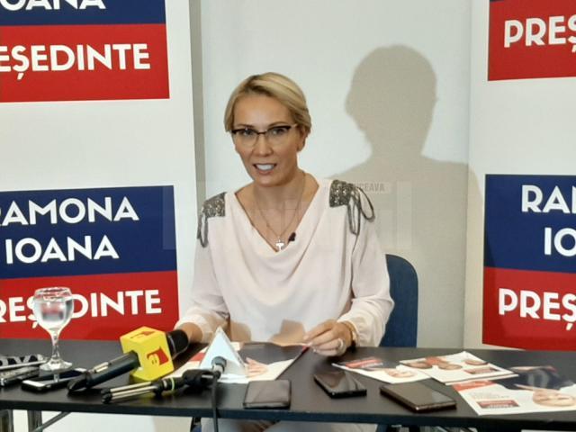 Candidatul Partidului Puterii Umaniste (PPU) la Preşedinţia României, Ramona Ioana Bruynseels