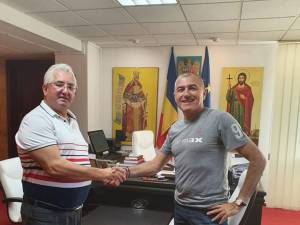 Primarul Ion Lungu și noul antrenor principal al Forestei, Petre Grigoraș