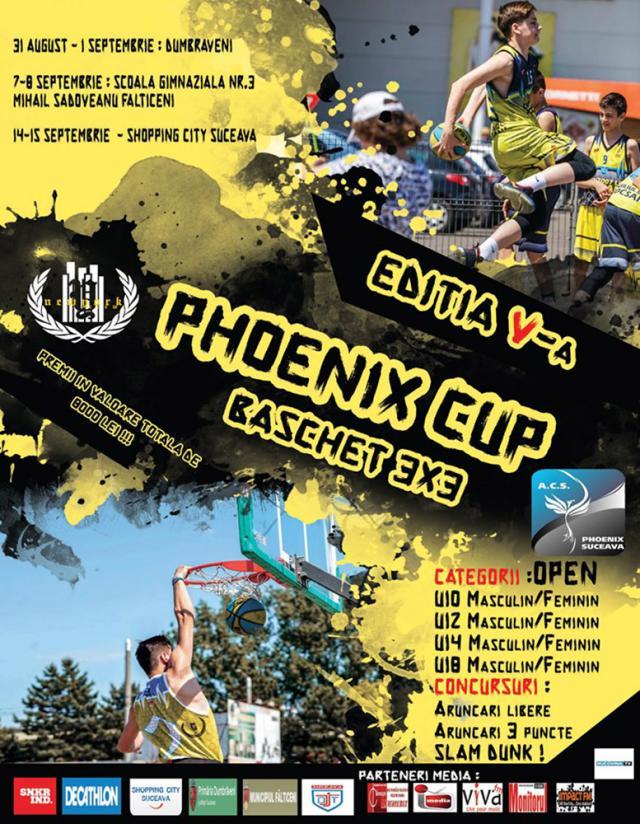 Finala ediţiei a V-a a Phoenix Cup – Baschet 3x3, în acest weekend, la Shopping City Suceava