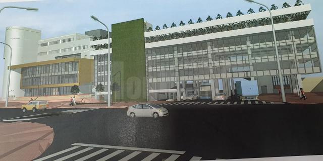 Noul proiect al parcarii supraterane de lângă Primăria Suceava