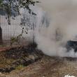 O maşină aflată pe o stradă din Iţcani a ars ca o torţă