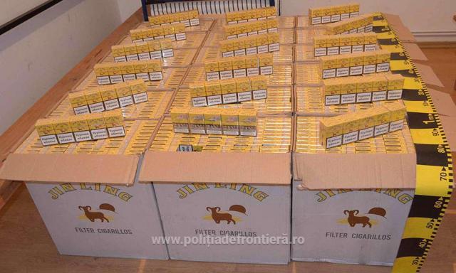 Întreaga cantitate de ţigări, în valoare de 106.000 lei, a fost ridicată în vederea confiscării