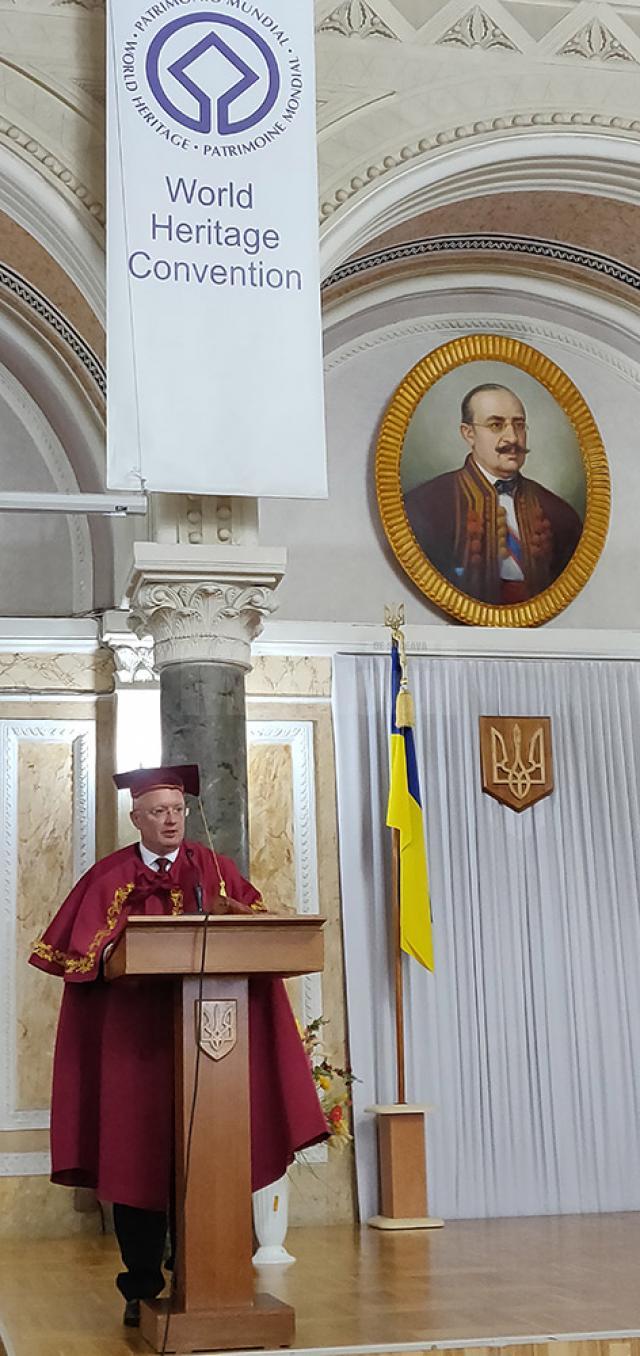 Prorectorul USV Ștefan Purici, Doctor Honoris Causa al Universității „Yurii Fedkovici” Cernăuți