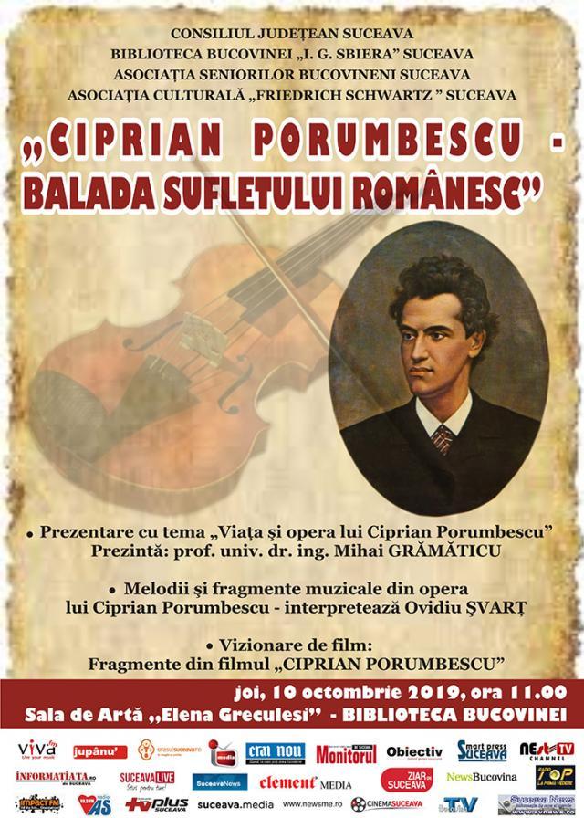 „Ciprian Porumbescu - balada sufletului românesc”, acțiune la Biblioteca Bucovinei