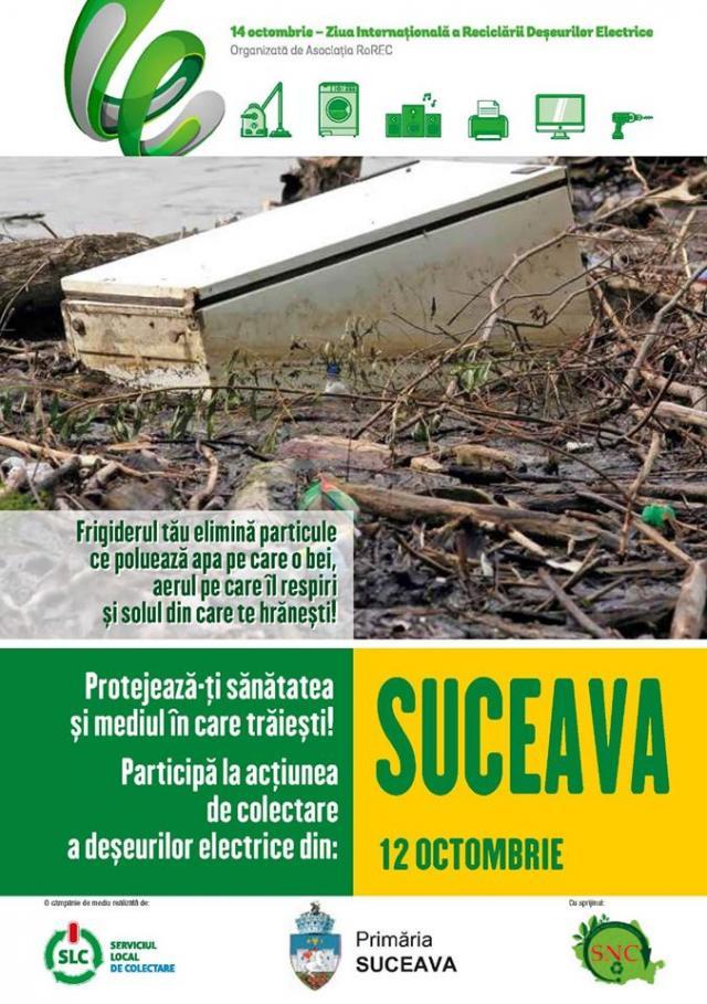 Campanie de colectare a deşeurilor de echipamente electrice şi electronice, sâmbătă, în municipiul Suceava