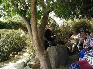 Ion Lungu la rugaciune în Grădina Ghetsimani