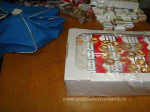 Ţigări ascunse în cutii cu prăjituri şi cereale, descoperite în PTF Siret
