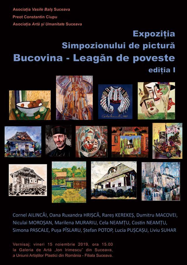 Expoziția Simpozionului de pictură „Bucovina - Leagăn de poveste”, ediția I, se deschide vineri, la Galeria de Artă „Ion Irimescu" Suceava