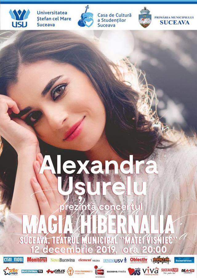 Alexandra Ușurelu aduce concertul ”Magia Hibernalia” la Suceava
