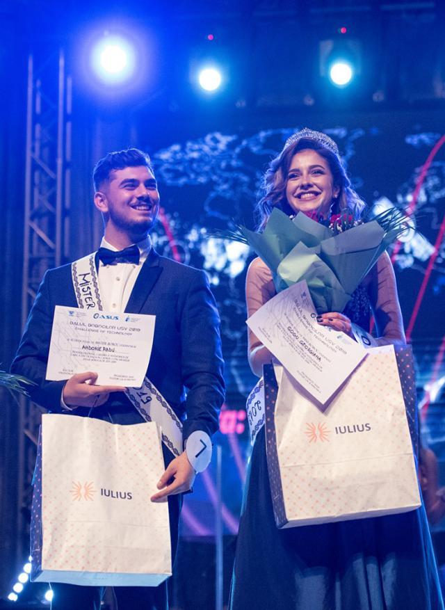 Georgiana Gogu și Radu Andonie, Miss și Mister Boboc ai Universității din Suceava. Foto: Artistul
