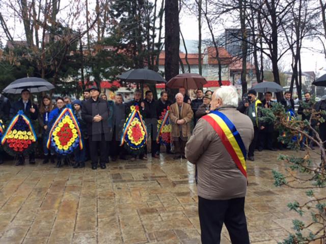 Municipalitatea rădăuțeană a marcat momentul Unirii Bucovinei din urmă cu 101 ani