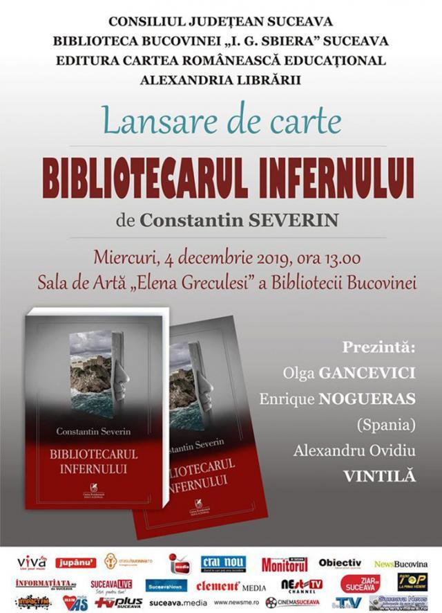 Lansarea romanului "Bibliotecarul Infernului" de Constantin Severin, la Biblioteca Bucovinei