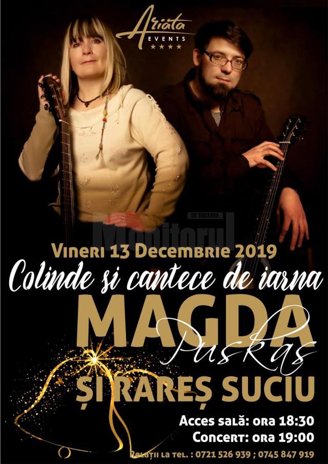 Concert de colinde și cântece de iarnă cu Magda Pușkaș și Rareș Suciu, la Ariata Events