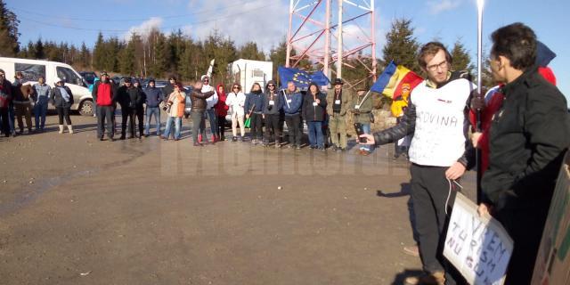 Protest in Pasul Mestecanis, contra punerii în folosință a gropii ecologice de gunoi
