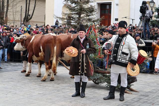 Cel mai mare Festivalul al Obiceiurilor de Iarnă din România a atras peste 10.000 de spectatori în centrul Sucevei