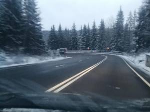 Pe drumurile nationale se circula normal, in conditii de iarna