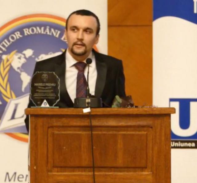 Daniel Prelipcean a câştigat marele premiu al Galei pentru Excelenţă Academică în Străinătate