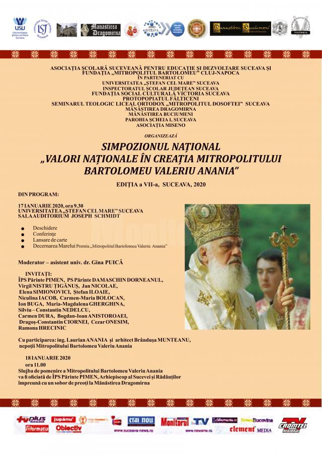 Simpozionul Național ,,Valori Naționale în creația Mitropolitului Bartolomeu Valeriu Anania”, ediția a VII-a