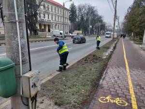 Campanie de curățenie stradală, ca de primăvară, demarată în plină iarnă 2