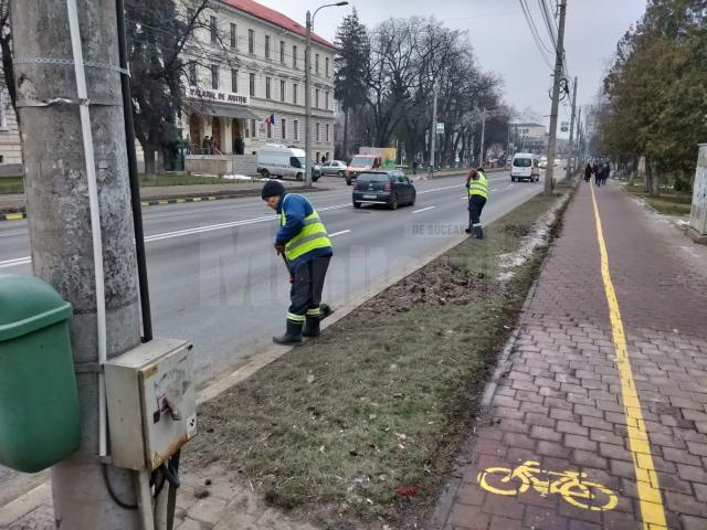 Campanie de curățenie stradală, ca de primăvară, demarată în plină iarnă 2
