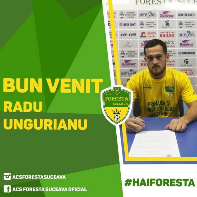 Radu Ungurianu a semnat cu Foresta pentru 1 an şi 6 luni