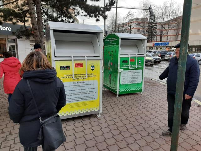 Instalarea containerelor colectoare pentru îmbrăcăminte