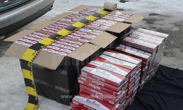 Mașina încărcată cu țigări de contrabandă de peste 7.000 de euro