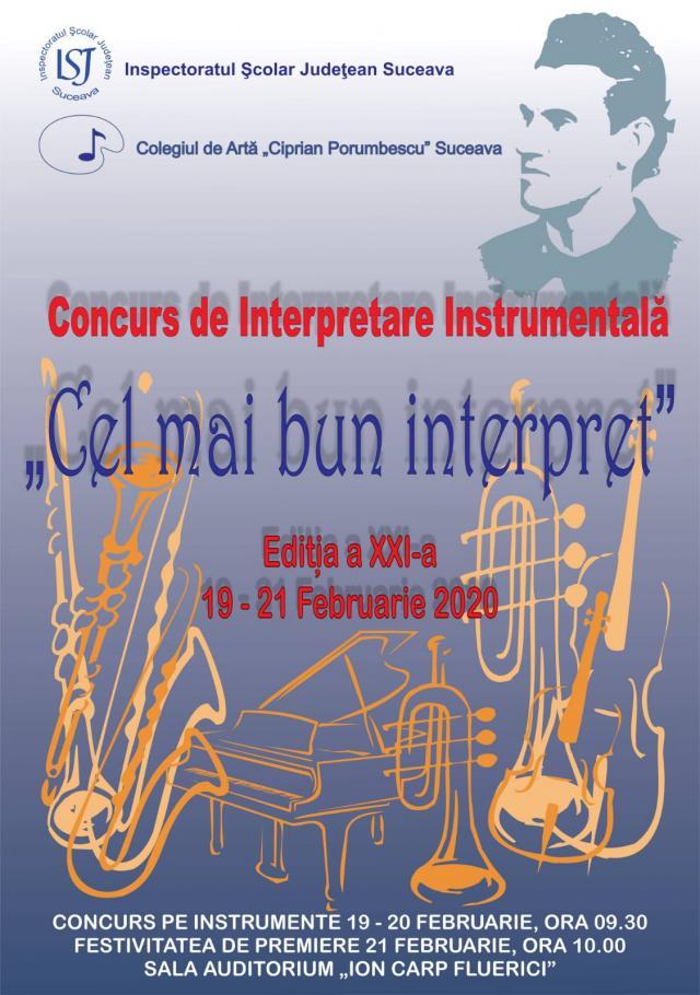 Concursul de Interpretare Instrumentală „Cel mai bun interpret”, la Colegiul de Artă Suceava