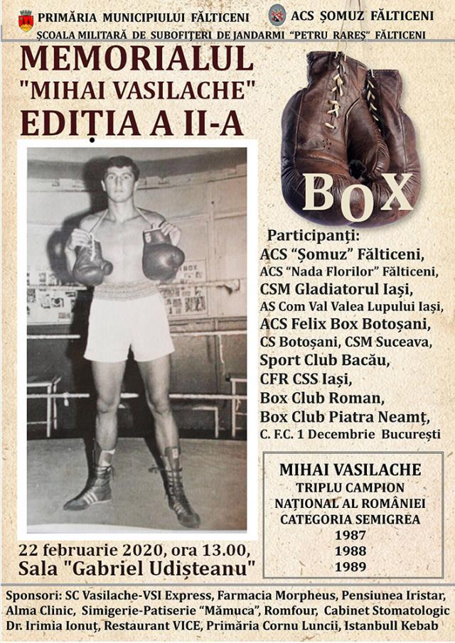 A doua ediţie a Memorialului „Mihai Vasilache” la box