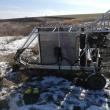 O motoparapantă cu ţigări din Ucraina a căzut pe un ogor din Șerbăuţi
