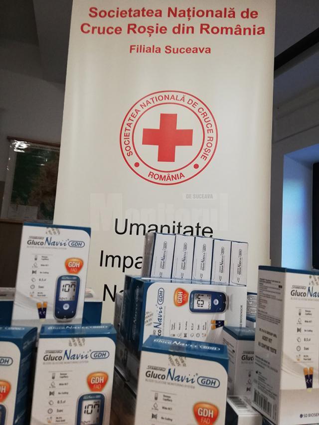 35 de aparate de măsurat glicemia şi 7.000 de teste de glicemie pentru aceste aparate, donate de Crucea Roşie Suceava