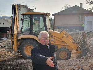 Șantierul grădiniței din strada Dobrogeanu Gherea din centrul Sucevei
