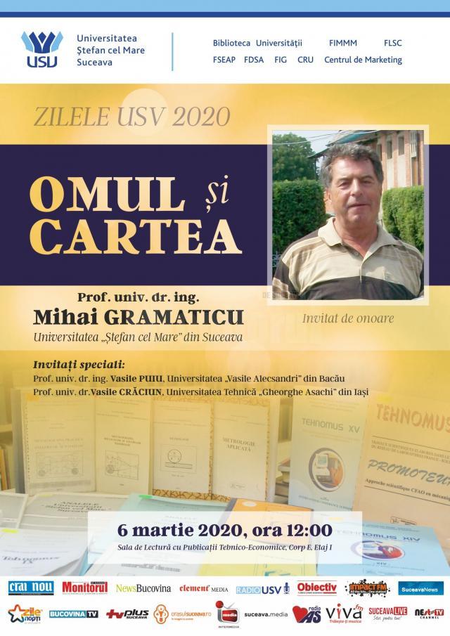 Întâlnire cu profesor univ. dr. ing. Mihai Gramaticu, în cadrul evenimentului ”Omul și cartea”