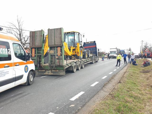 Vehiculul greu implicat în accidentul de la Drăguşeni