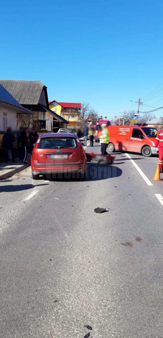 Un jandarm din Botoșani a făcut praf o mașină a Poliției Dumbrăveni și a băgat în spital și un agent