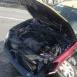 Taximetrul Dacia Logan a fost acroșat în partea stângă în urma accidentului