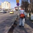 Dezinfecție pe străzile și trotuarele din Rădăuți