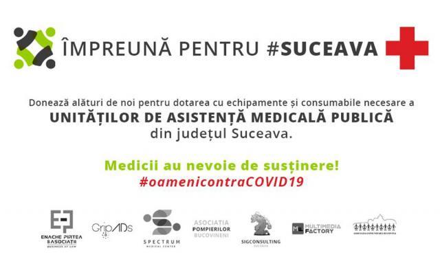 "Împreună pentru #Suceava!”, campanie de strângere de fonduri în lupta cu pandemia COVID-19