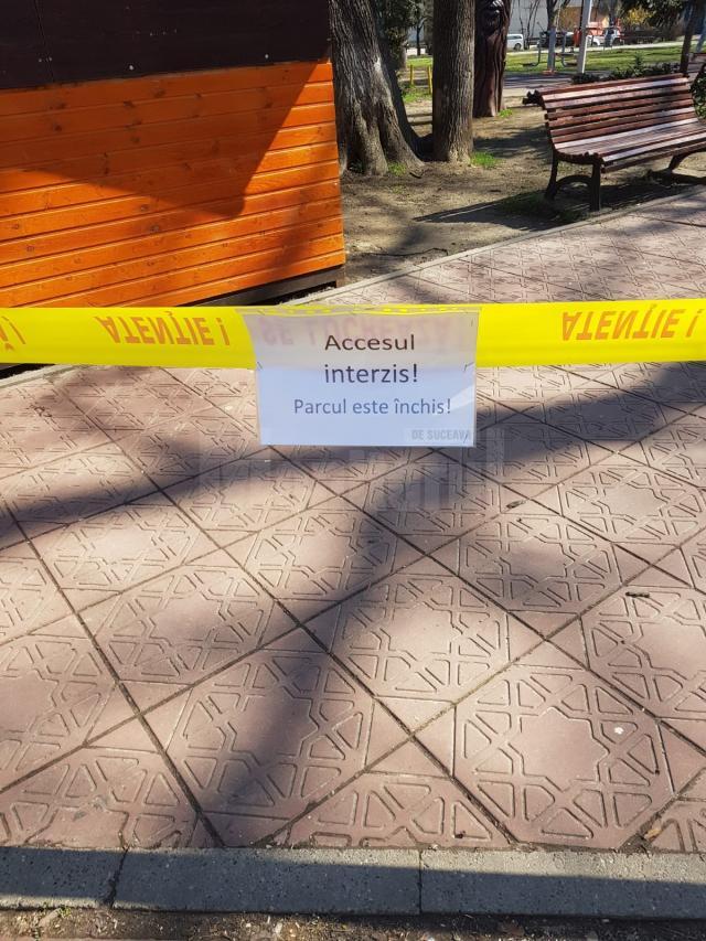 Benzi ale poliției cu accesul interzis, în parcurile Sucevei