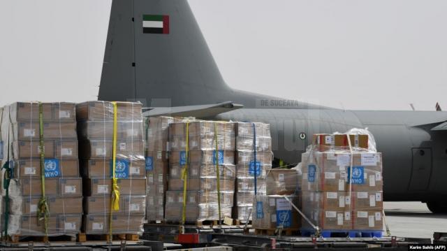 45 de tone de echipamente medicale din Coreea de Sud au ajuns în România sâmbătă dimineață. Sursa foto romania.europalibera.org